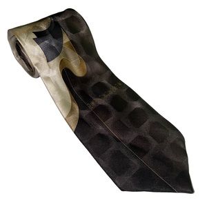 Giorgio Cosani Mens Brown Print Necktie ( New)